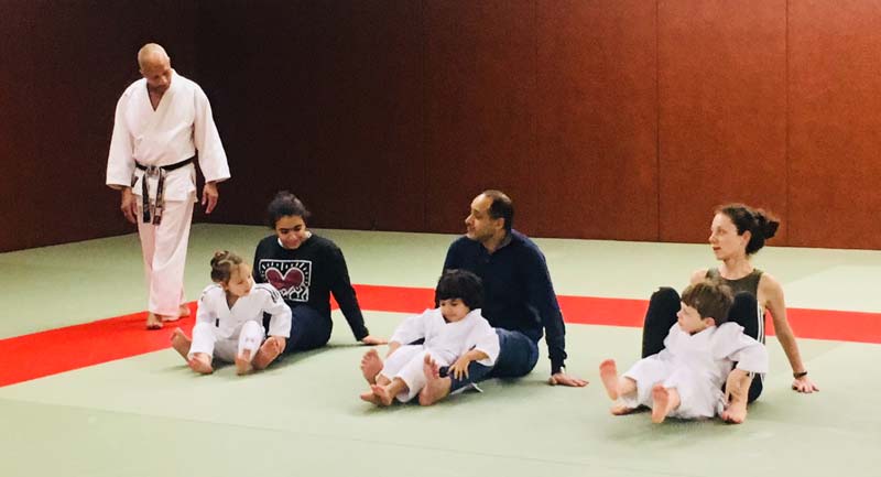 Cours de Judo avec les parents